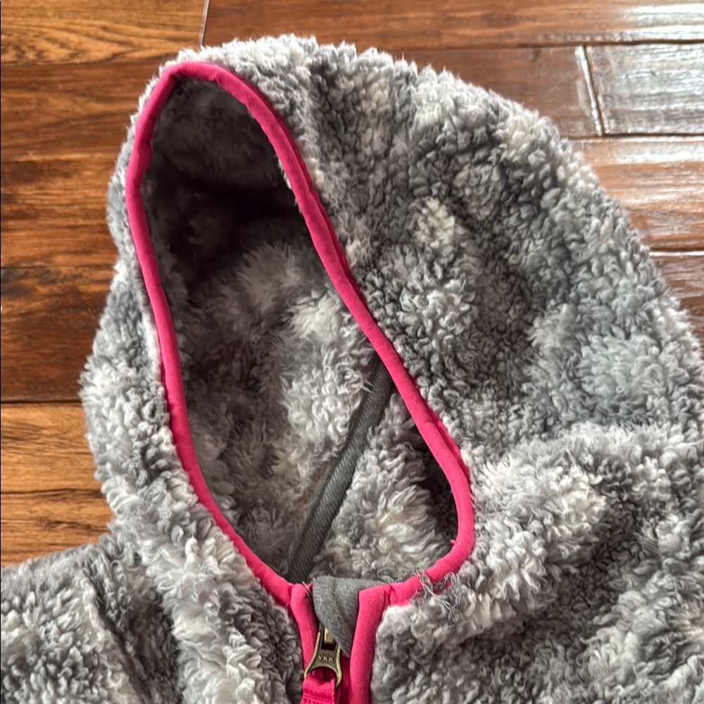 Eddie Bauer Gray Fleece Jacket L 14/16 - Picture 5 of 6